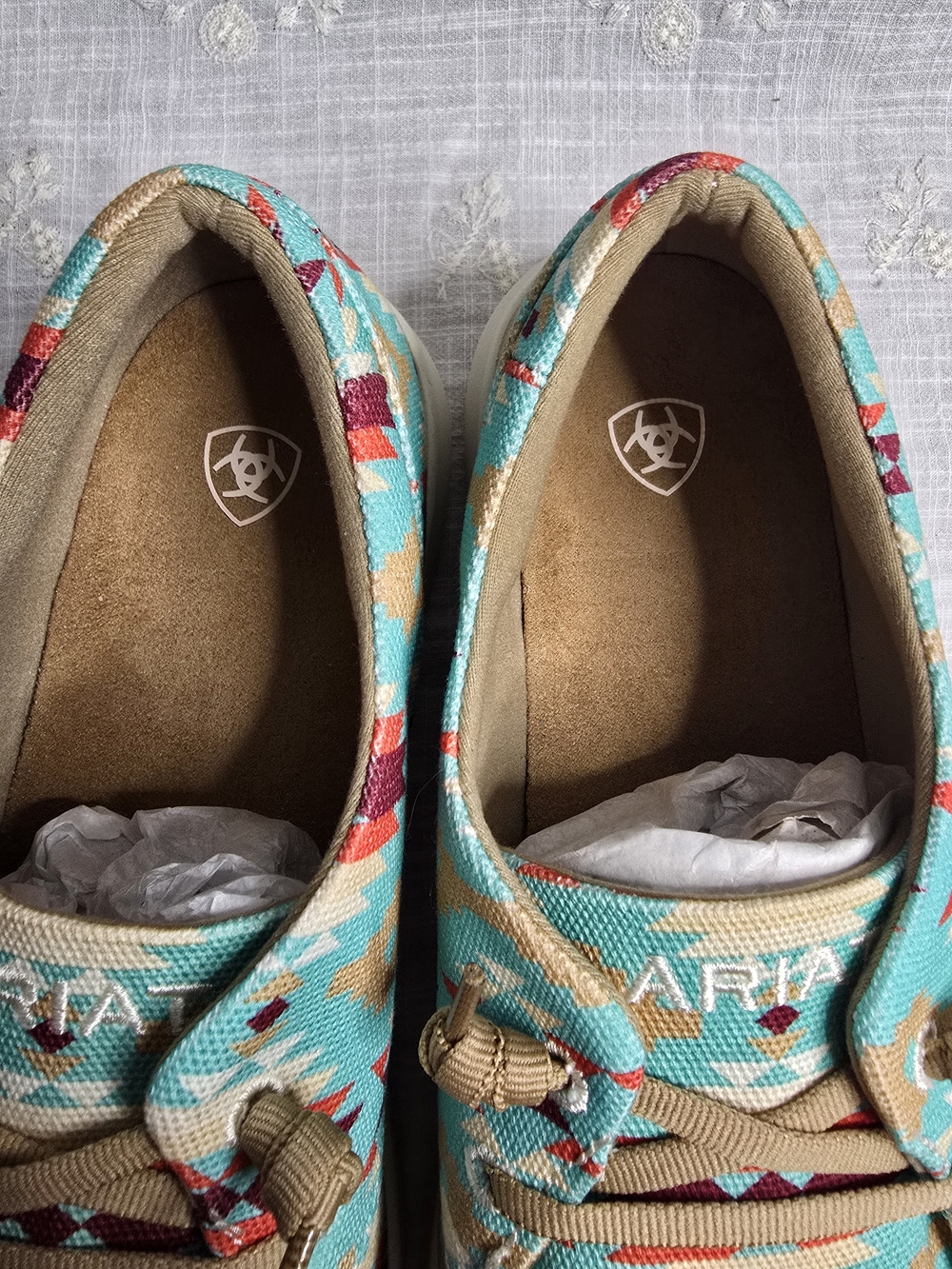 Ariat Turquoise Aztec Pattern Hilo - Picture 2 of 5